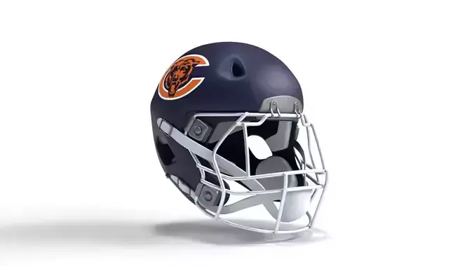 Realistic Football Helmet 3D Model