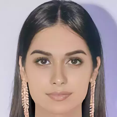 Manushi Chhillar Head - No Hair - Low poly head for game