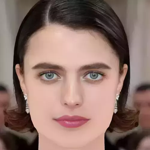 Margaret Qualley Head - No Hair - Low poly head for game