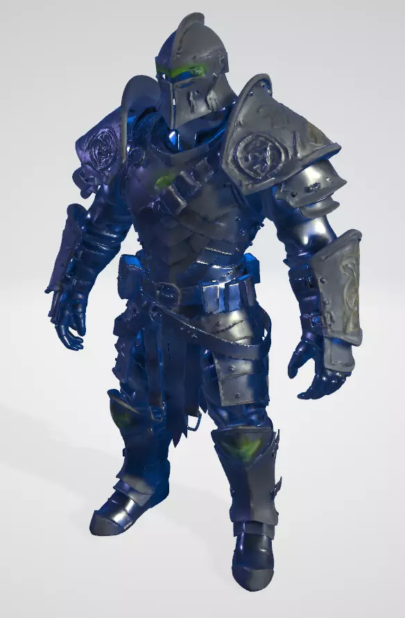 Knight Ghost Armour Low-poly 3D model