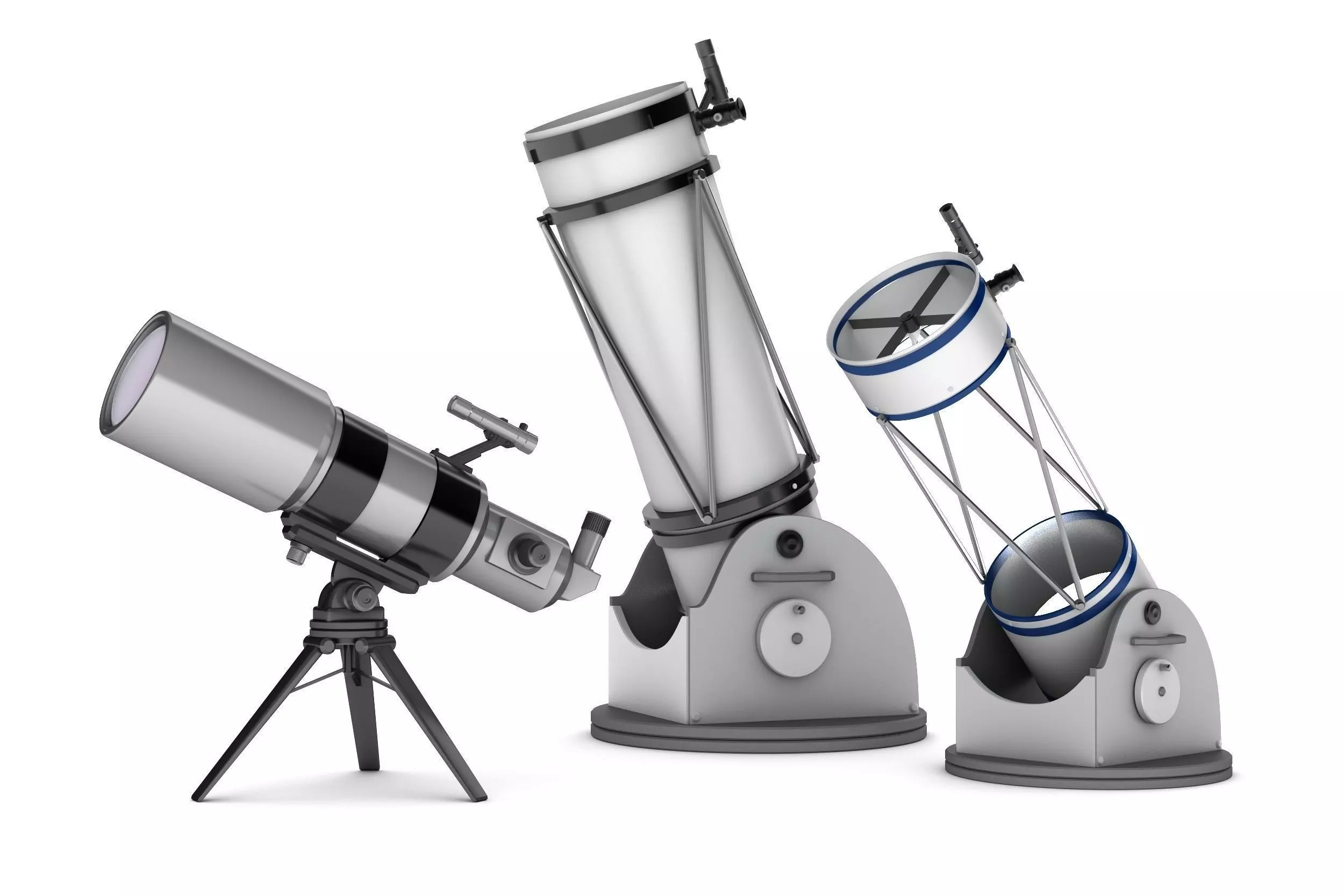 Telescopes refractor and reflector system 3D model_0