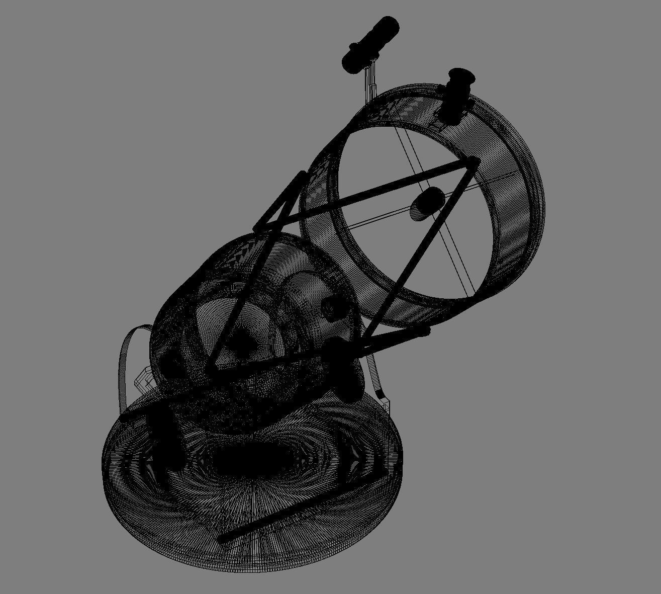 Telescopes refractor and reflector system 3D model_11