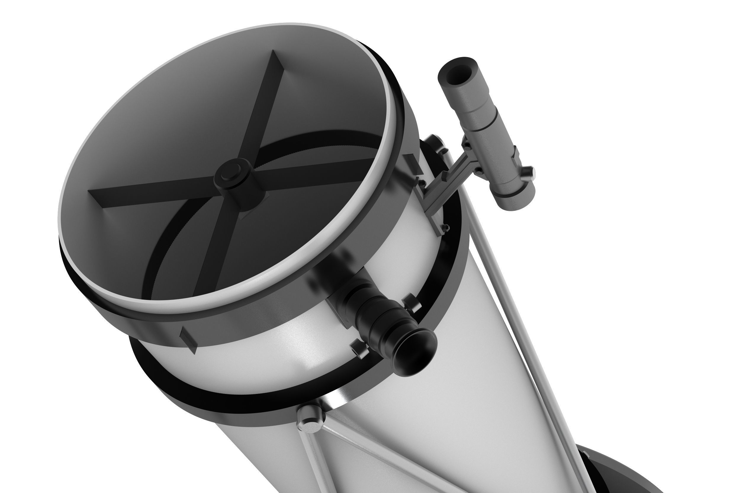 Telescopes refractor and reflector system 3D model_5