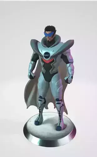 Blast from anime One Punch Man 3D Model statue