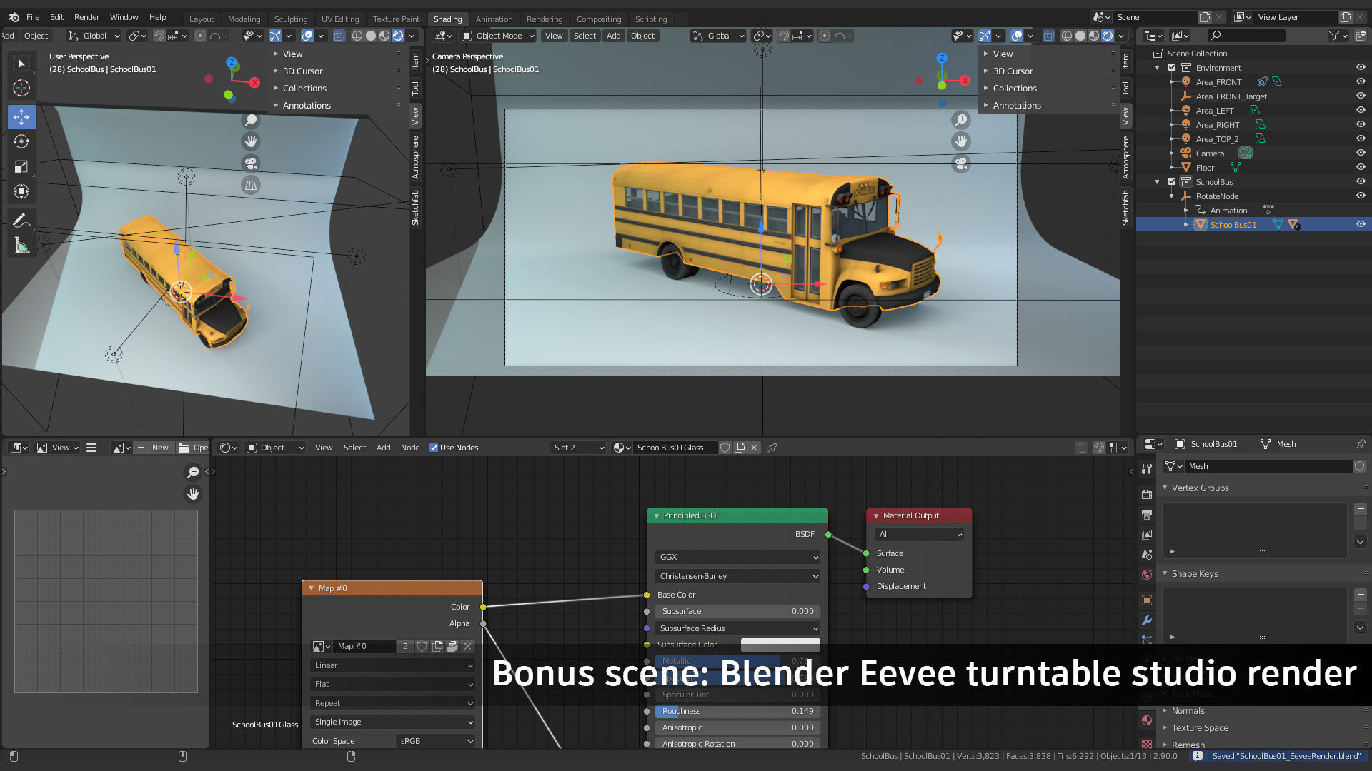 School Bus Low-poly 3D model_8