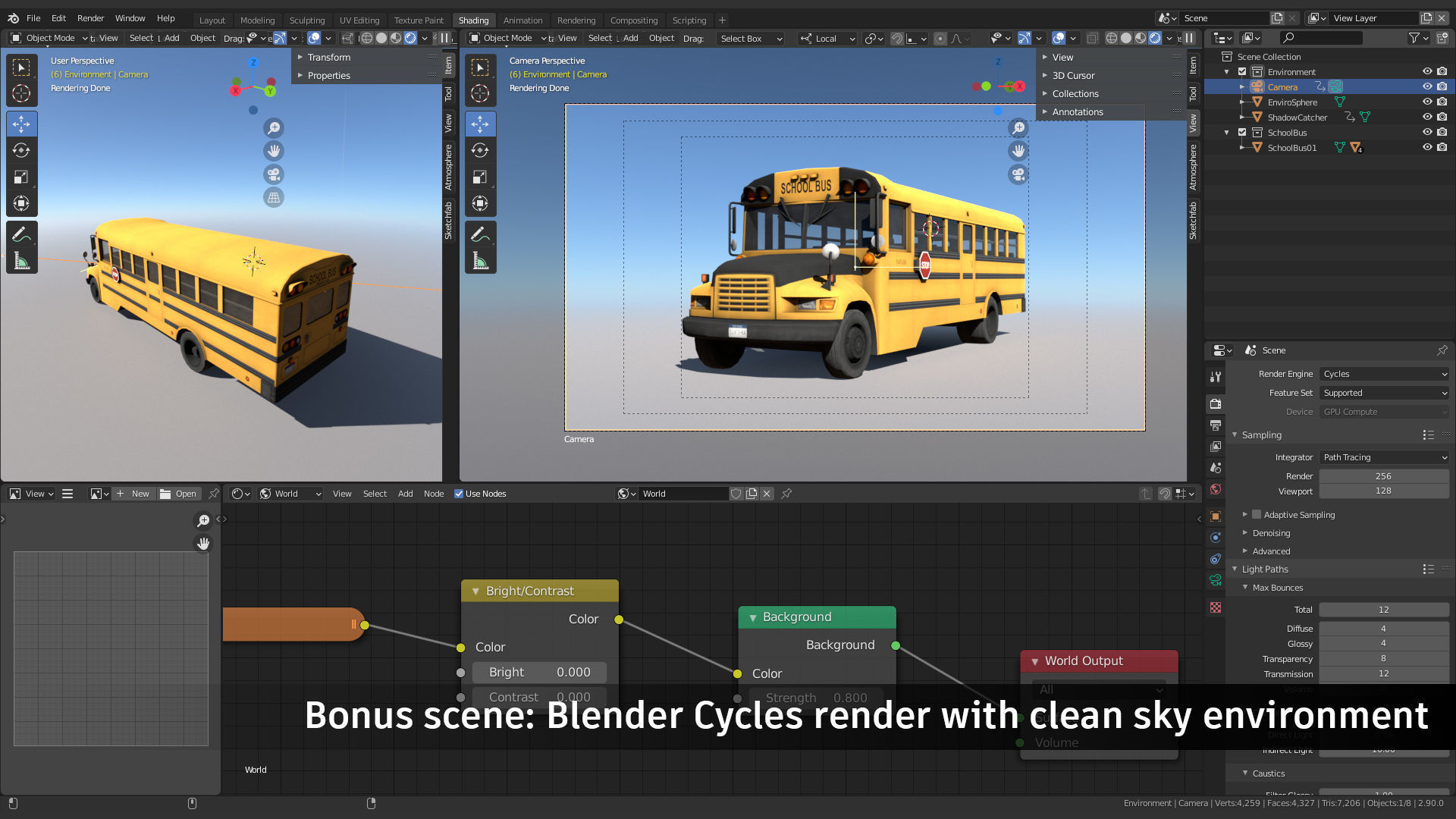 School Bus Low-poly 3D model_6