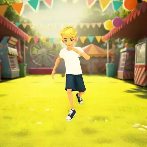 Blond Youthful Boy model pack