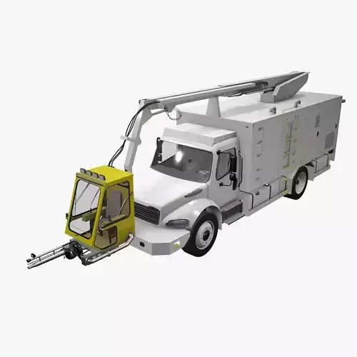 Aircraft Deicer Truck White --348--