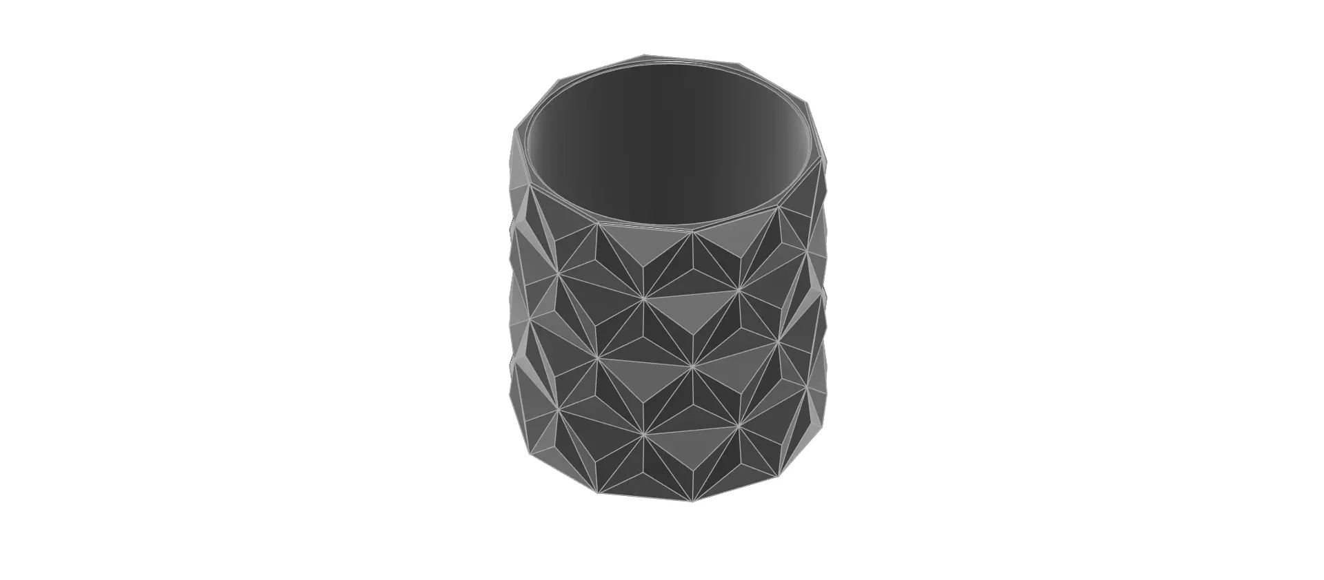 Modern Diamond Geometric Vase 3D Model 3D print model