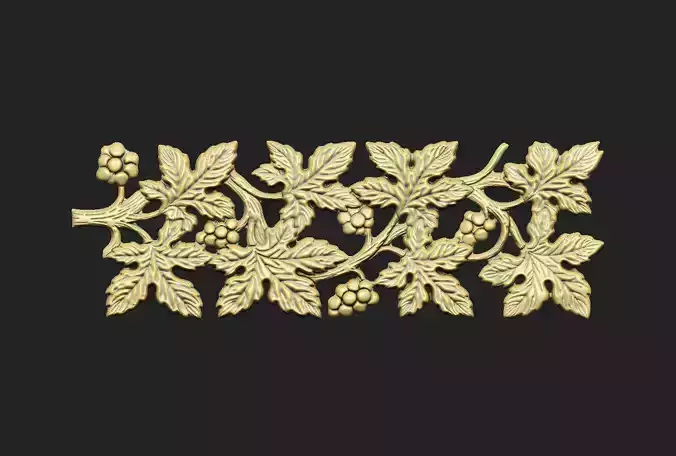 winter leave grapes design grape plant vine green cnc laser 