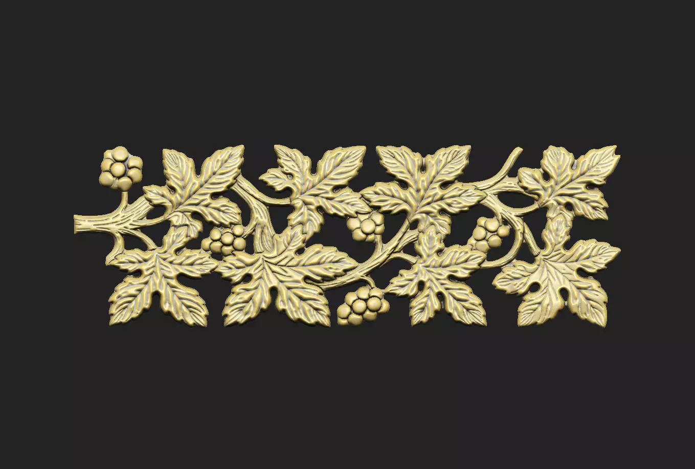 winter leave grapes design grape plant vine green cnc laser 3D print model