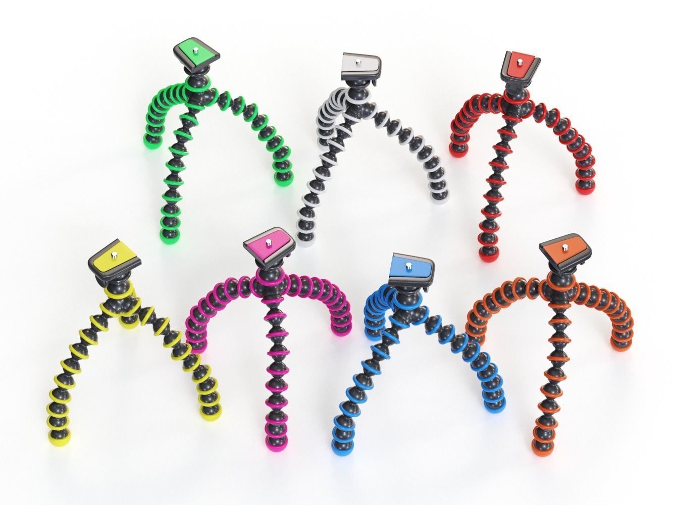 Flexible Camera Tripod Low-Poly Low-poly 3D model_4