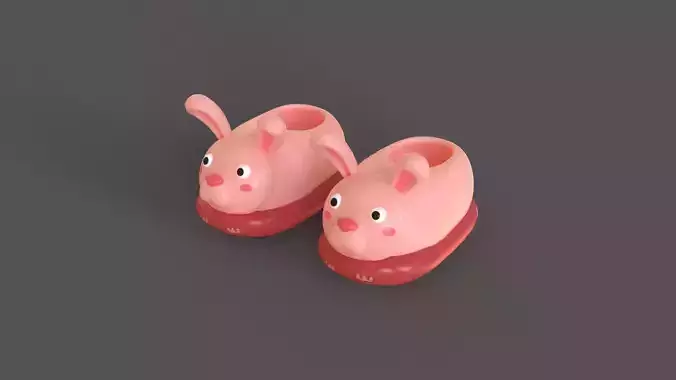 Low-Poly Bunny Slippers 