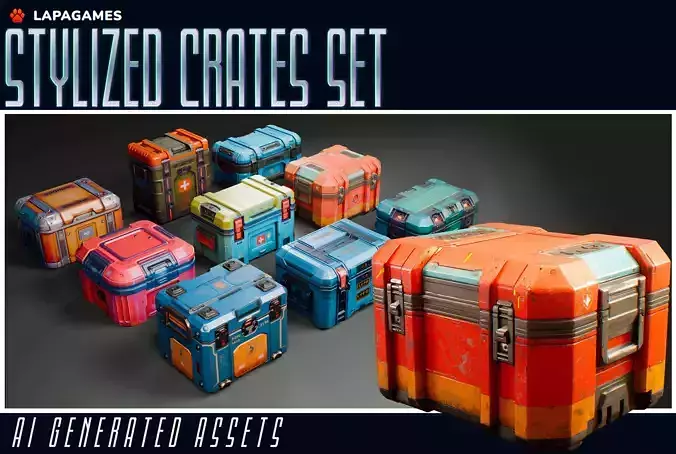 Stylized Crates Set