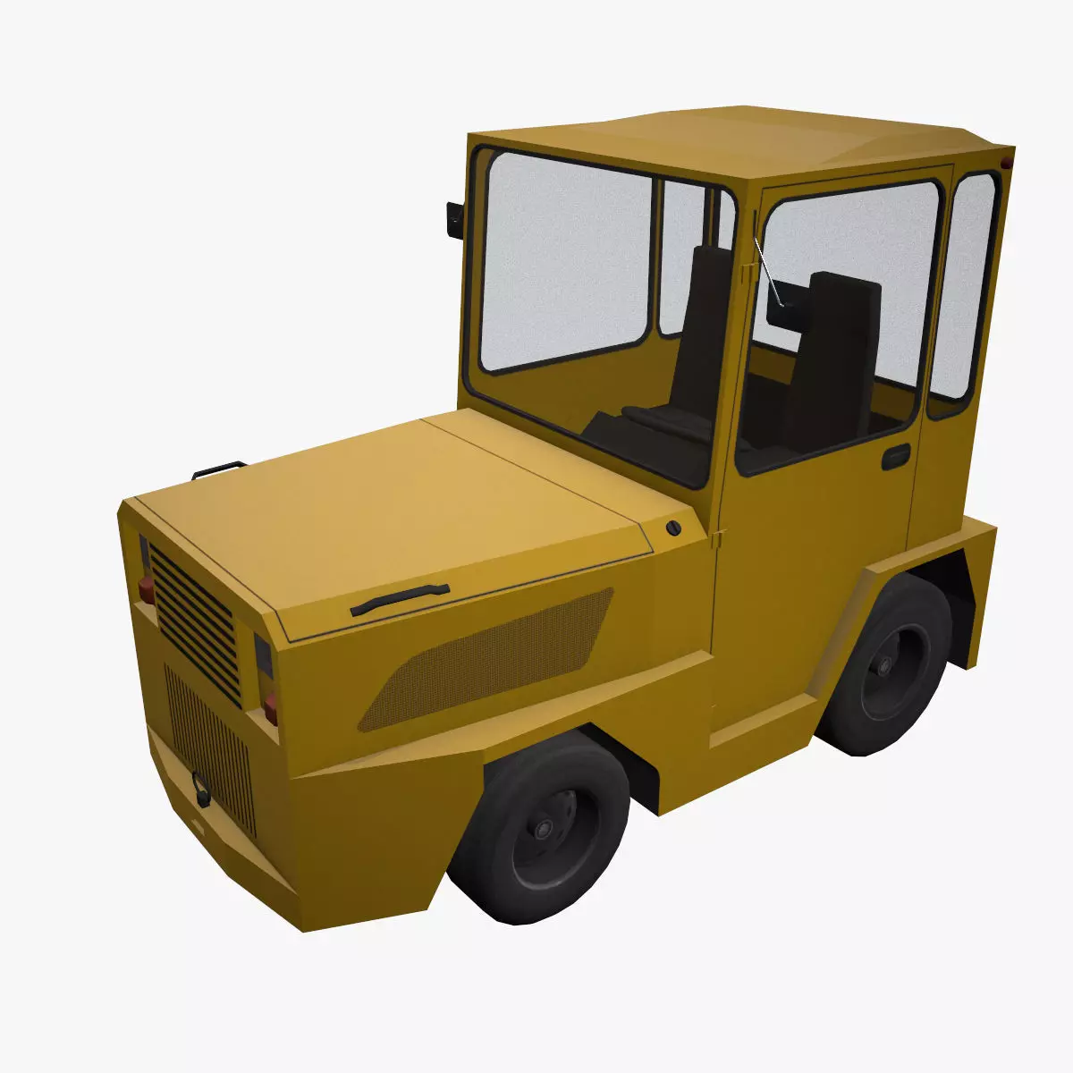 Baggage Tractor --355-- Low-poly 3D model