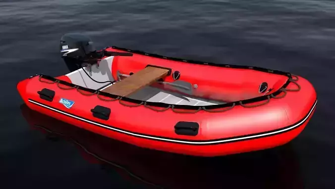 inflatable boat achilles 3D model