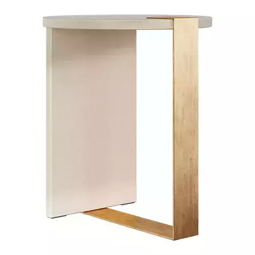 Round side table Stingray Skin Table leather