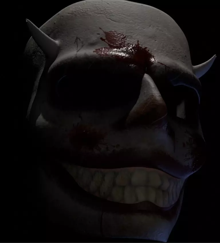 the clown mask Free low-poly 3D model
