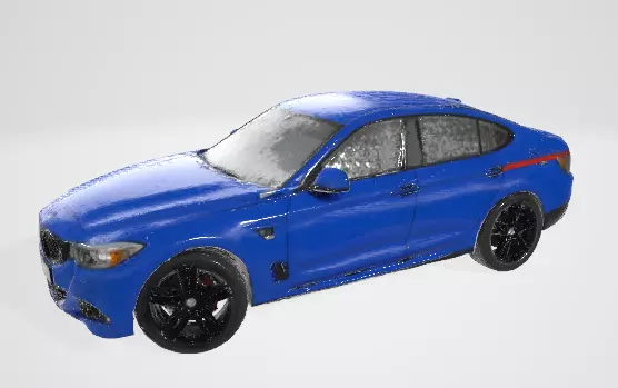 Blue Sport Sedan 3D model
