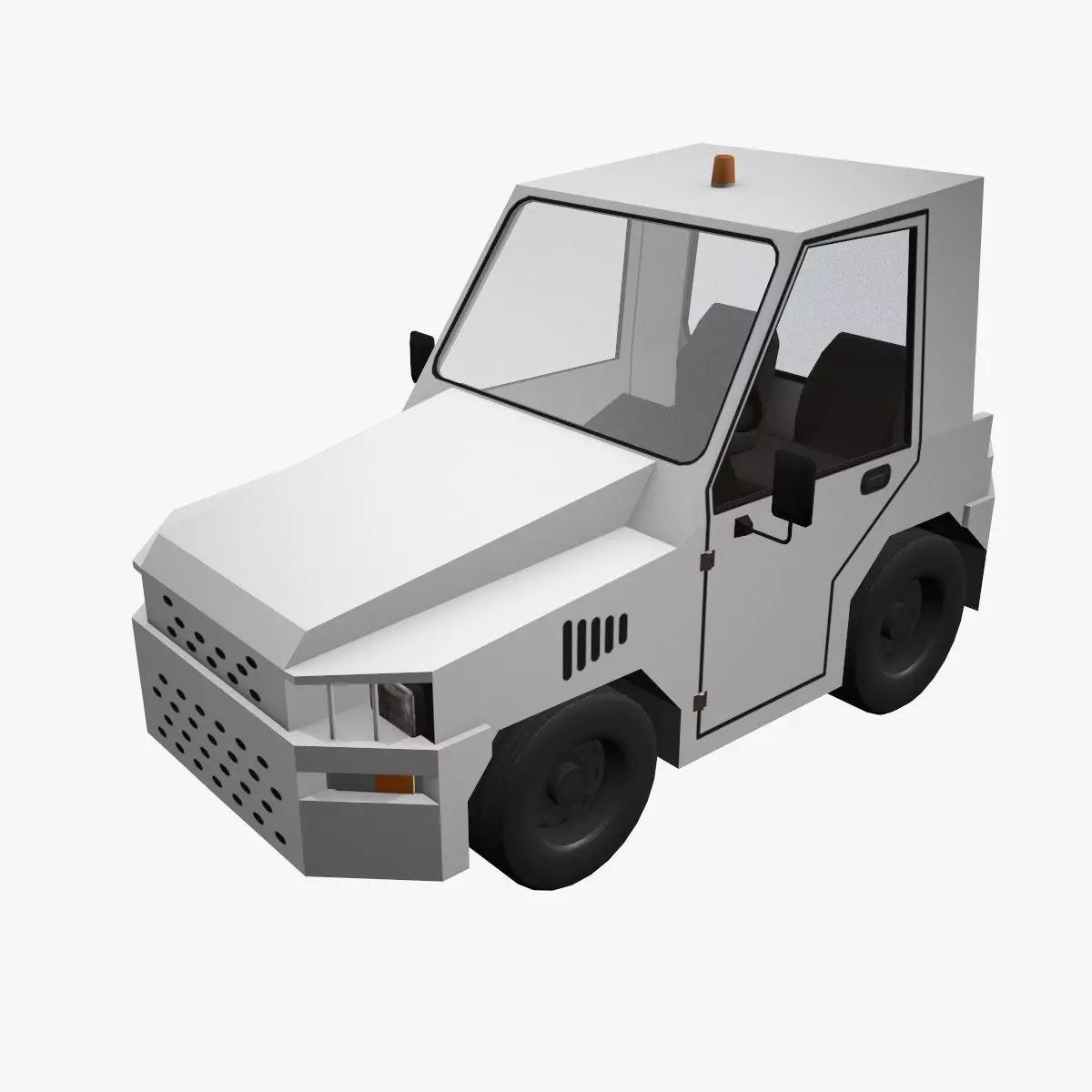 Baggage Tractor --356-- Low-poly 3D model