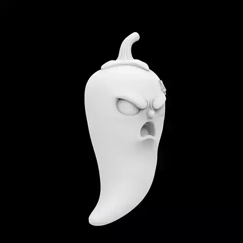 Angry Chili Pepper 3D Model 3D print model