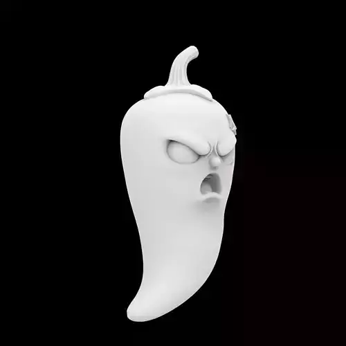 Angry Chili Pepper 3D Model