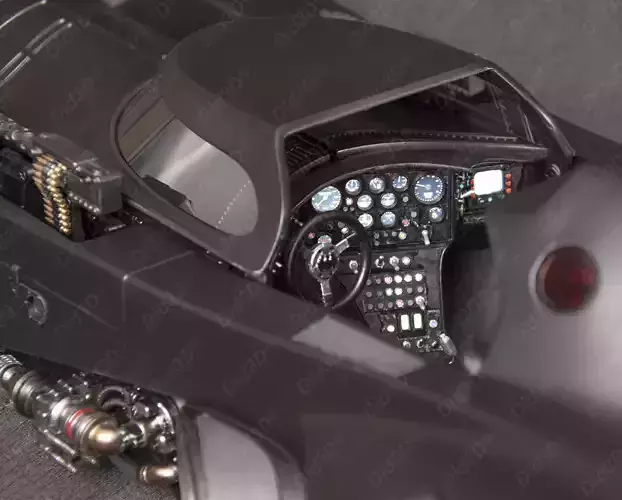BatCar Did3D - Animatronic 670 mm 1- 9 Scale  3D print model 6