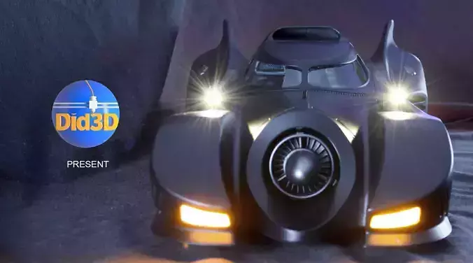 BatCar Did3D - Animatronic 670 mm 1- 9 Scale  3D print model