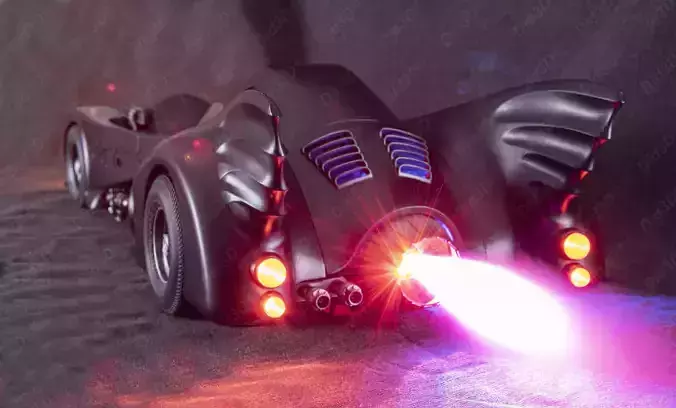 BatCar Did3D - Animatronic 670 mm 1- 9 Scale  3D print model 5