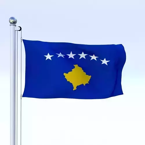 Animated Kosovo Flag