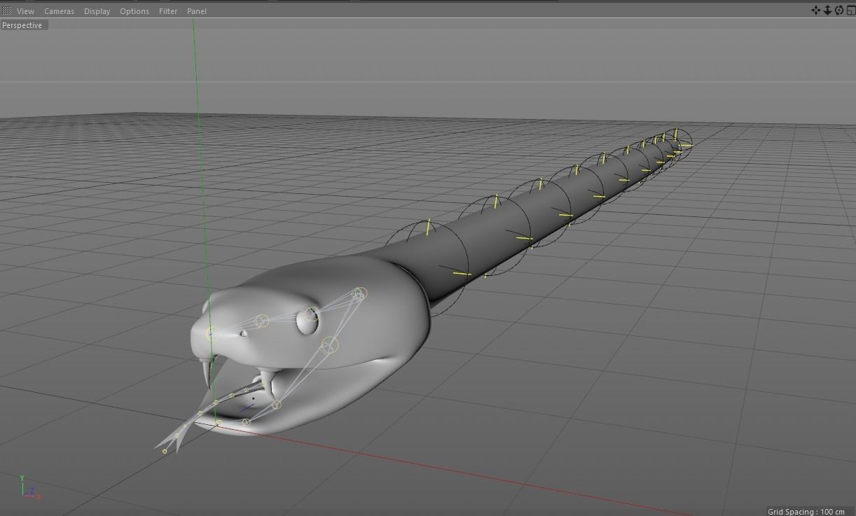 Snake Rig 3D model_1