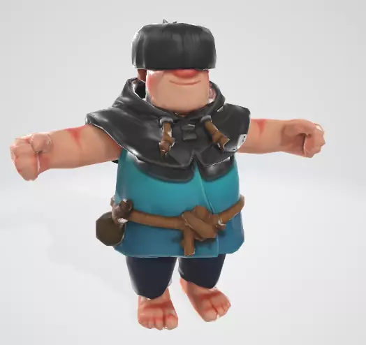Lumberjack Warrior Cartoon Character 3D model