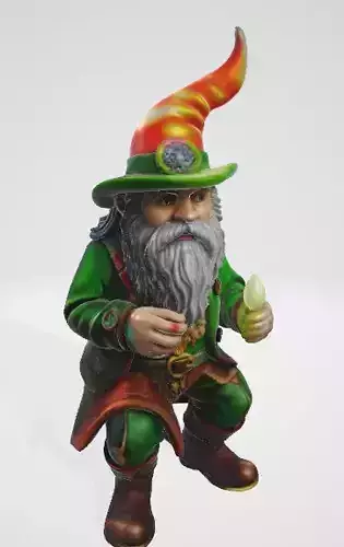 Gnome Wizard Cartoon Character