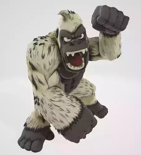 Angry Cartoon Monkey 3D model