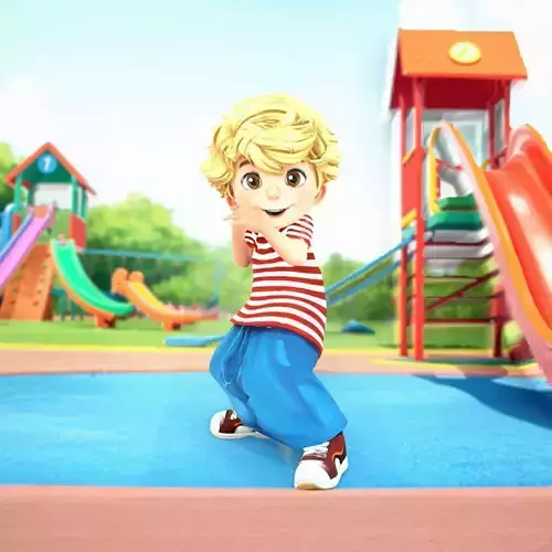 Cheerful Young Character model pack