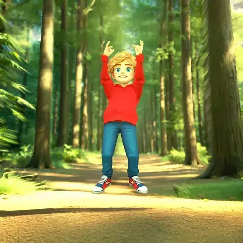 Bright Hoodie Kid model pack