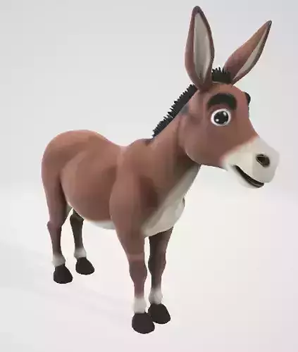 Stylized Donkey Figure 3D model