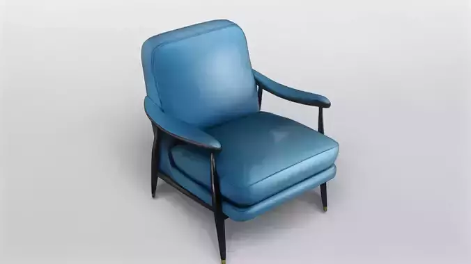 Vintage Blue Lounge Armchair