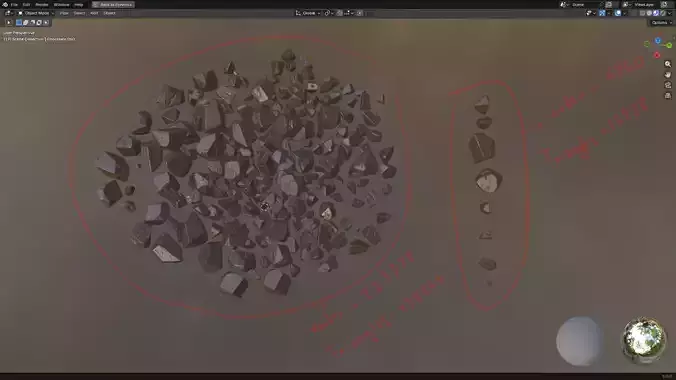 Chocolate Pieces PBR Low-poly 3D model 3