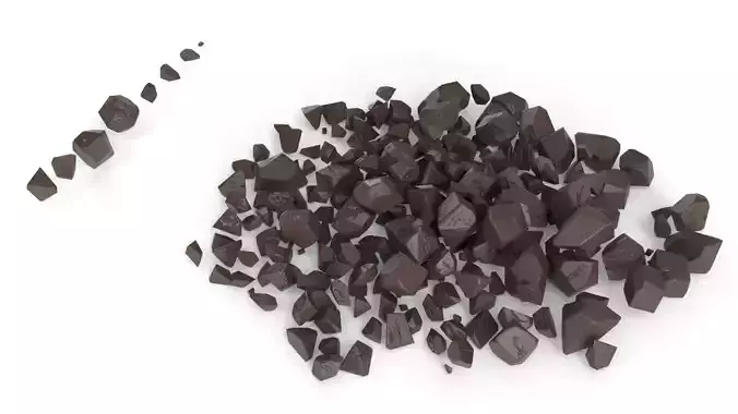 Chocolate Pieces PBR Low-poly 3D model 2