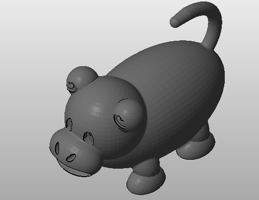 slowpoke meme 3D model_2