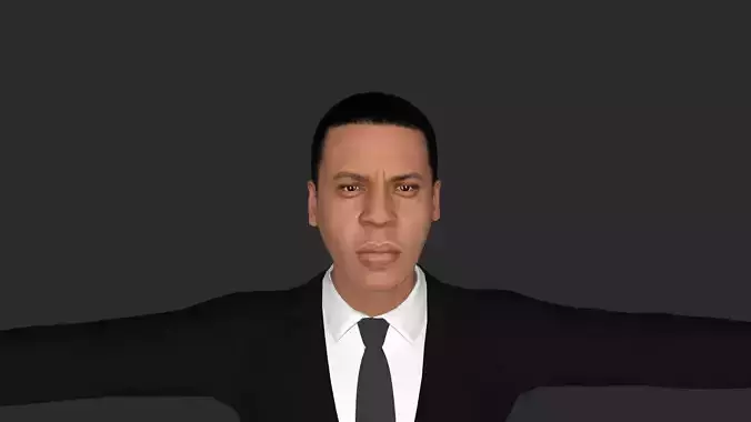 Jay Z Hyper Realistic Full Body Fully Rigged 3D Character