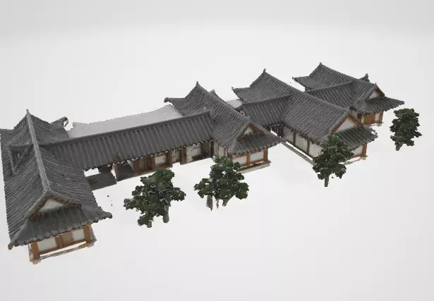 Traditional Japanese Houses 3D Model 3D model