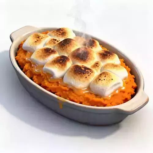 Sweet Potato Casserole 3D Model Thanksgiving Side Low-poly 3D model
