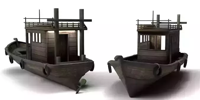 Handcrafted Wooden Boat