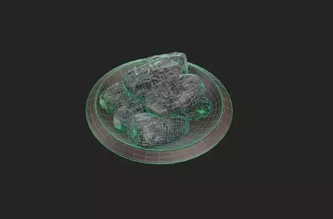 Date  Set M05 Low-poly 3D model 2