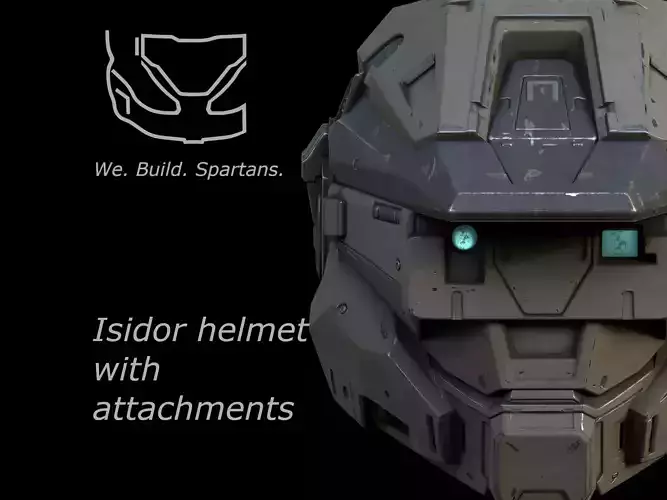 Isidor helmet with attachments 3d print file