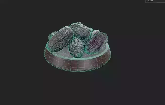 Date  Set M07 Low-poly 3D model 7
