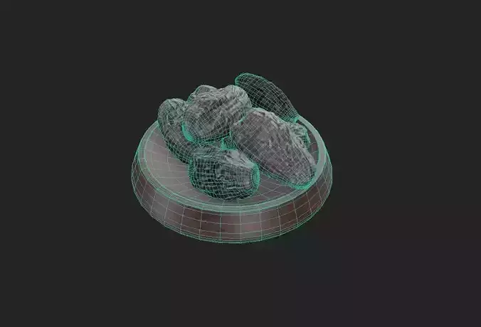 Date  Set M07 Low-poly 3D model 2