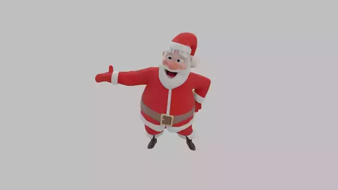 Cartoon Santa Claus Character - Christmas 3D Model